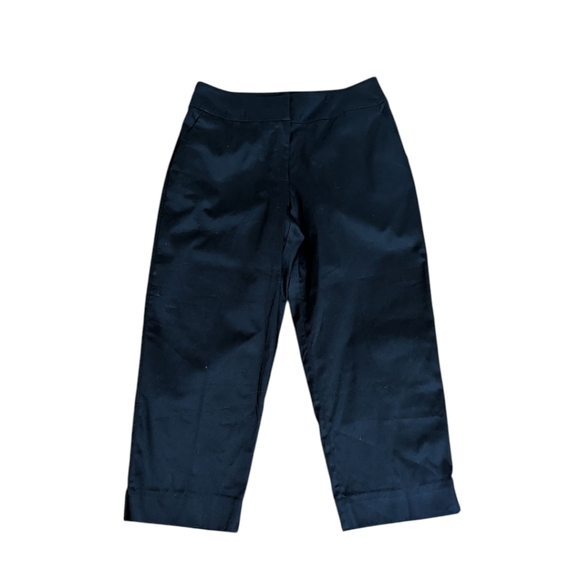 New Black Cropped Capri Pants Casual NWT Sz 6 - Picture 5 of 6